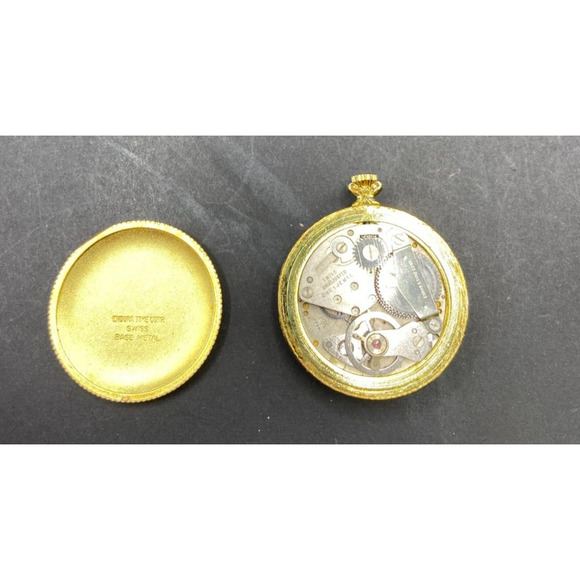 Endura Time Corporation Dynasty Swiss 1 Jewel Ladies Pocket Watch Gold Tone main image 7